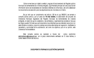 ORDENANZA REGULADORA DEL REGISTRO DE DEMANDANTES DE VIVIENDA PROTEGIDA